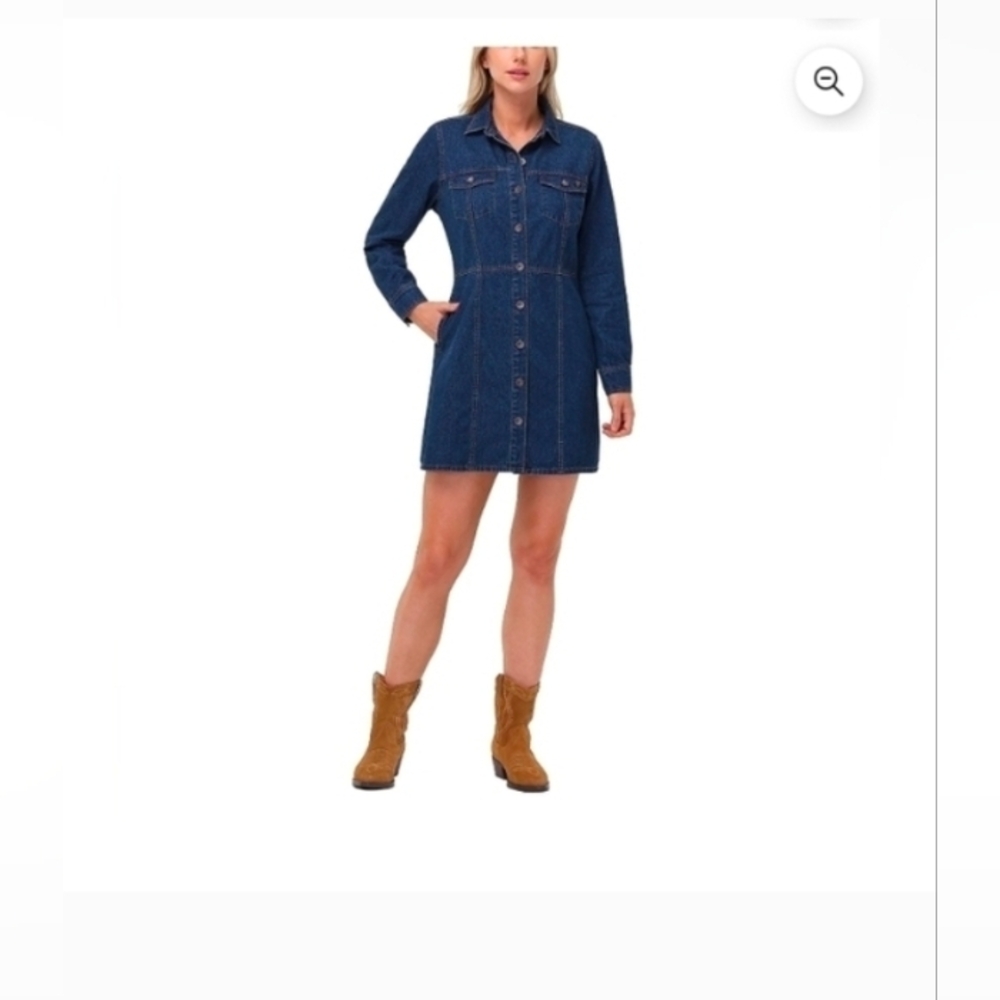 Frye Women's Long Sleeve Denim Mini Dress